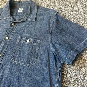 Lucky Brand Denim 100% Cotton Button Up Short Sleeve Shirt Men’s Size XL